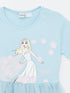 LC Waikiki Crew Neck Elsa Printed Short Sleeve Girl Dress